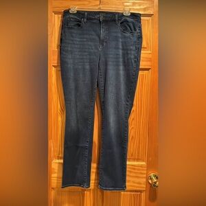 Talbots Dark Wash Straight Leg Jeans Size 14W